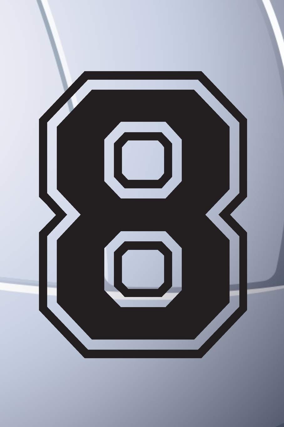 8 Journal: A Volleyball Jersey Number #8 Eight Notebook For Writing And Notes: Great Personalized Gift For All Players, Coaches, And Fans (Black White Grey Seam Ball Print) book