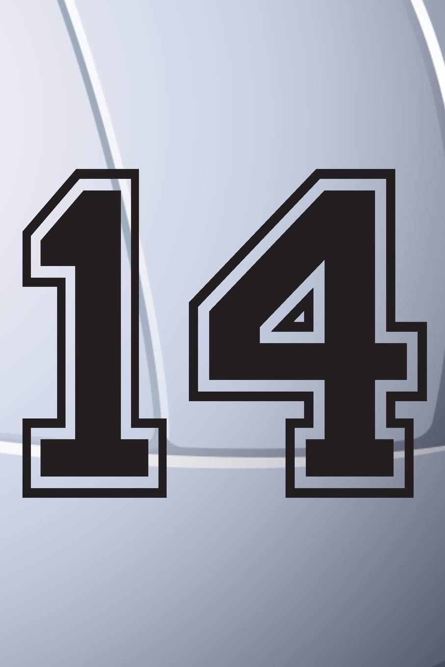 14 Journal: A Volleyball Jersey Number #14 Fourteen Notebook For Writing And Notes: Great Personalized Gift For All Players, Coaches, And Fans (Black White Grey Seam Ball Print) Essays & Short Stories
