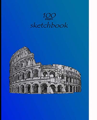 sketchbook 100 pages: Large Notebook for Drawing, Doodling or Sketching, 100 pages , 7.5" x 9.25", Greek Books