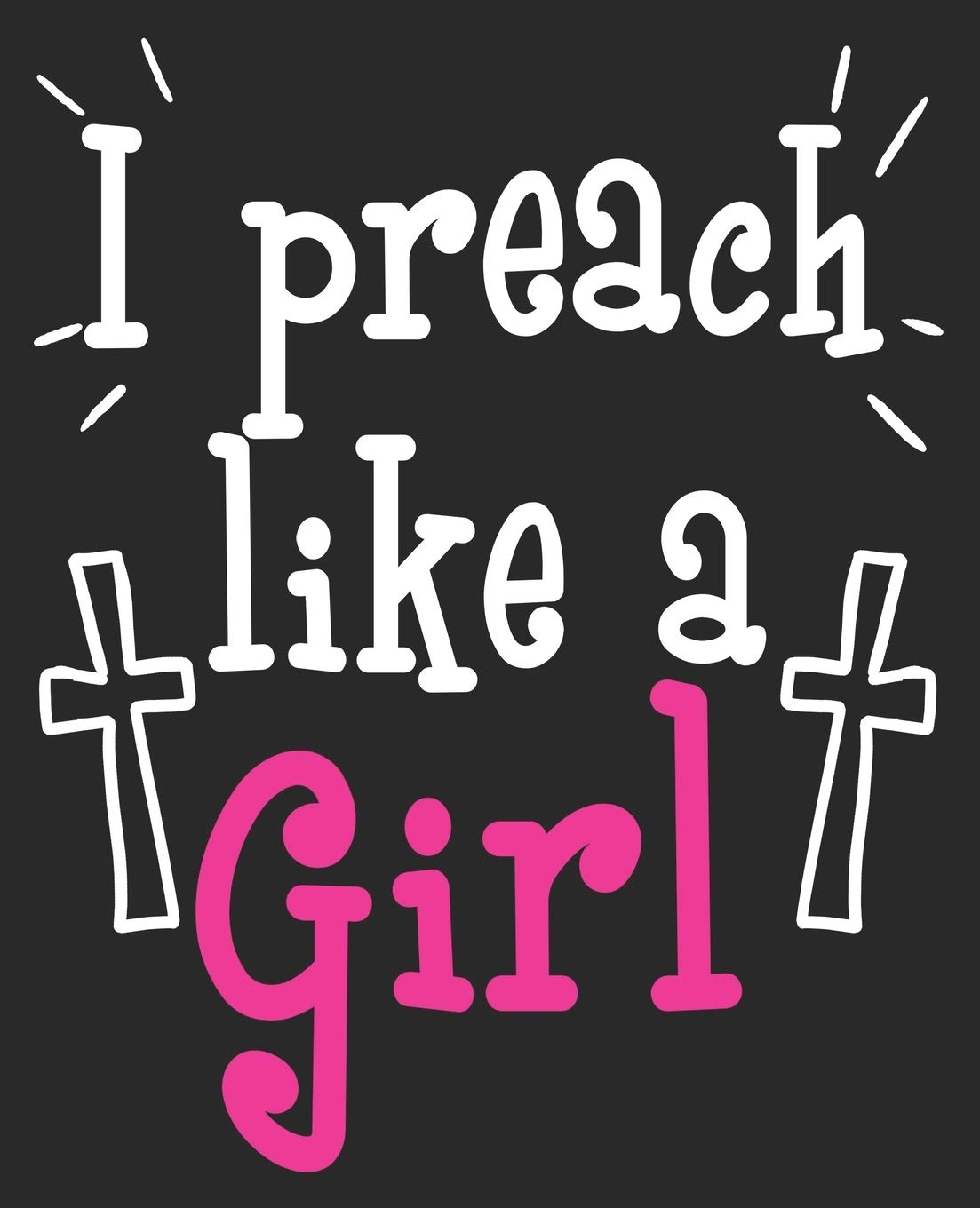 I Preach Like A Girl: Female Pastor Christmas Composition Notebook 100 Wide Ruled Pages Journal Diary Books