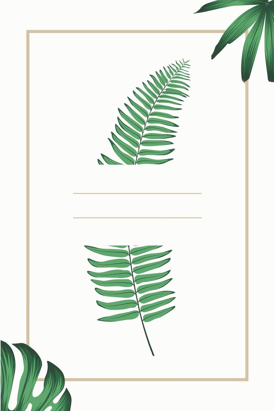 Tropical Floral: Recipe Paper (6x9 Inches) with 120 Pages Books