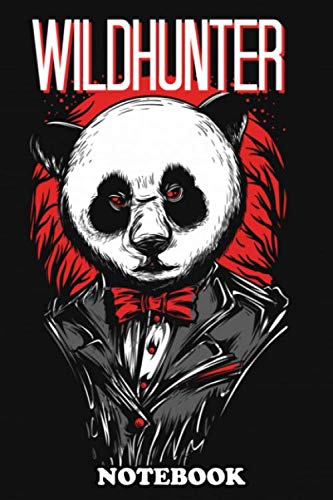 Notebook: Panda Wildhunter In Suit , Journal for Writing, College Ruled Size 6" x 9", 110 Pages Books
