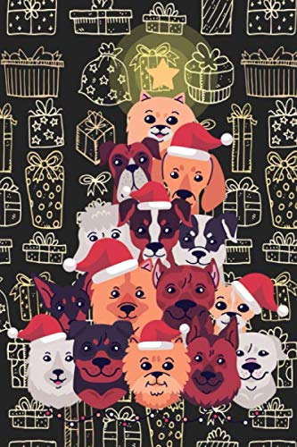 Lustiges Weihnachts Hunde -Notizbuch Notizbuch Journal kariert Ca. A5 FORMAT - Notizblock für Schule und Arbeit. Weihnachtsgeschenk Thema ... als Weihnachtsgeschenk oder Nikolaus als book