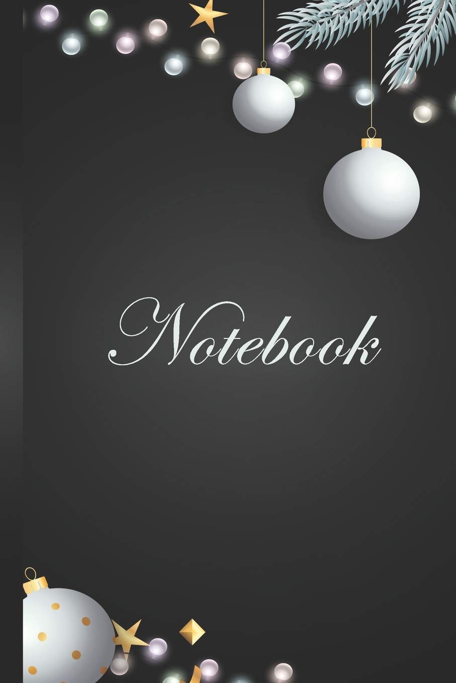 Christmas Notebook: Ruled Notebook Lined School Journal | 120 Pages | 6 x 9" | Christmas notebook Black Cover (Composition Books) | Christmas gift Learning & Reference