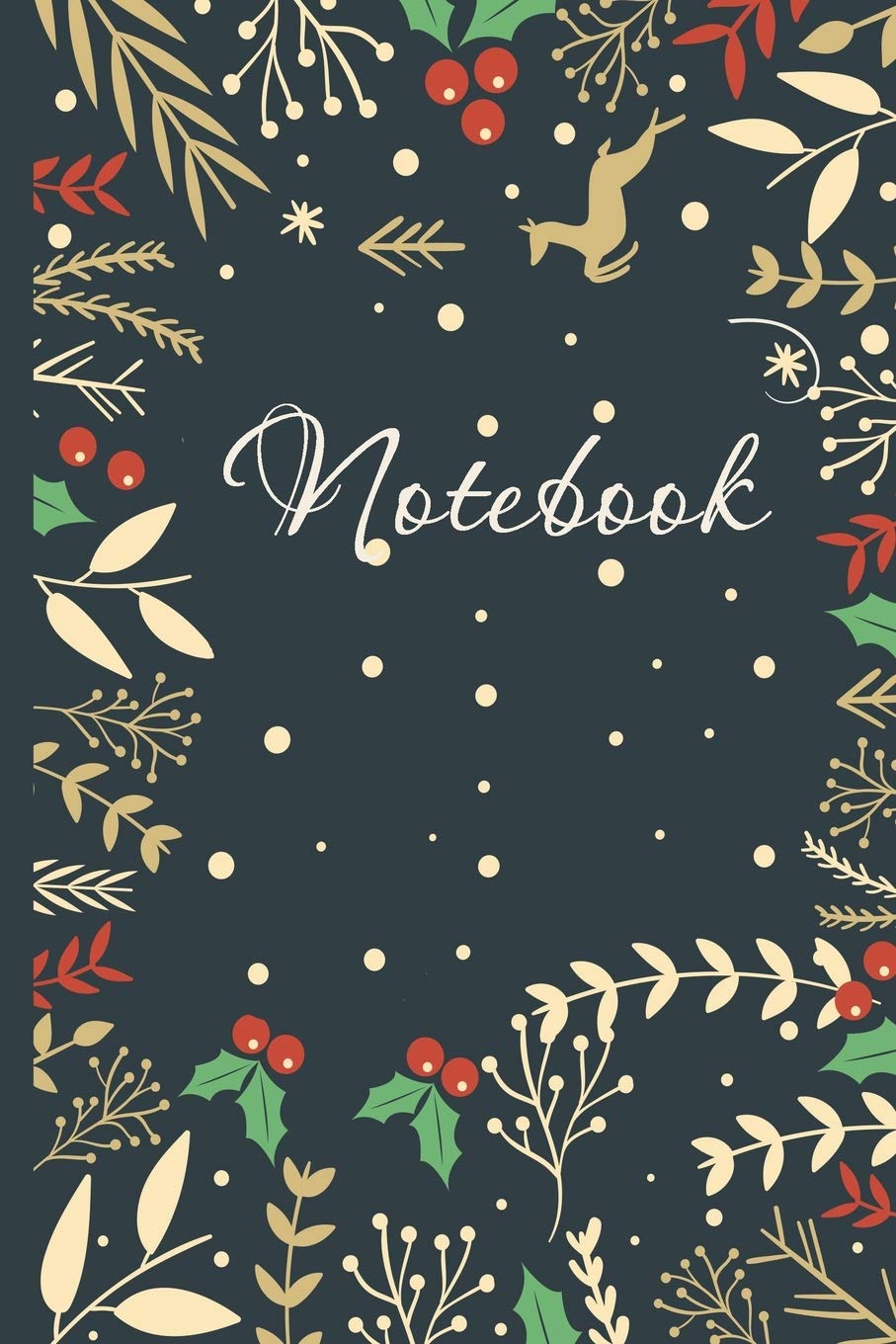 Christmas Notebook: Ruled Notebook Lined School Journal | 120 Pages | 6 x 9" | Christmas notebook Hard Decor (Composition Books) | Christmas gift Learning & Reference