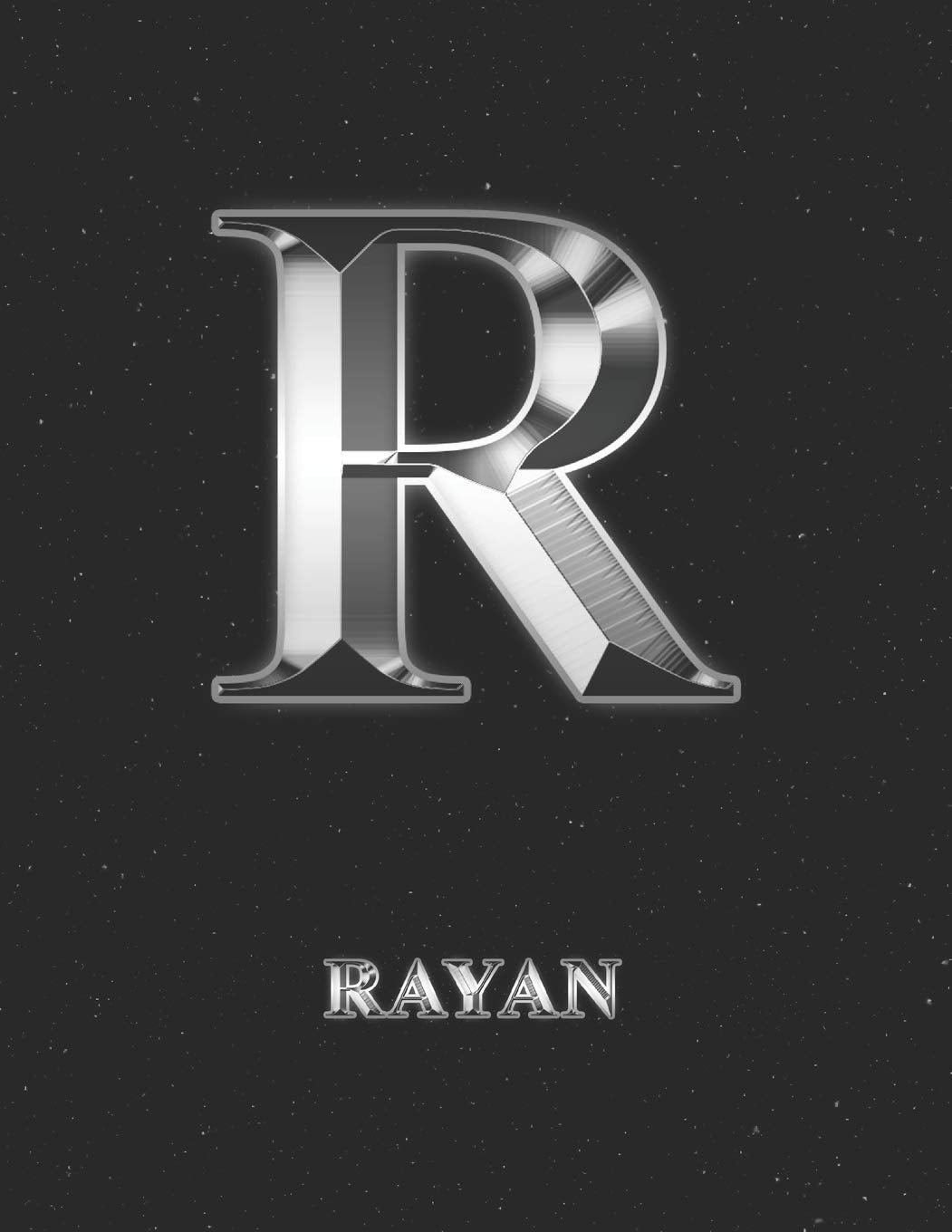 Rayan: 2 Year Weekly Planner with Note Pages (24 Months) | Silver Effect Personalized Custom Letter R Initial First Name | 2020 - 2021 | Week Planning ... | Plan Each Day, Set Goals & Get Stuff Done Books