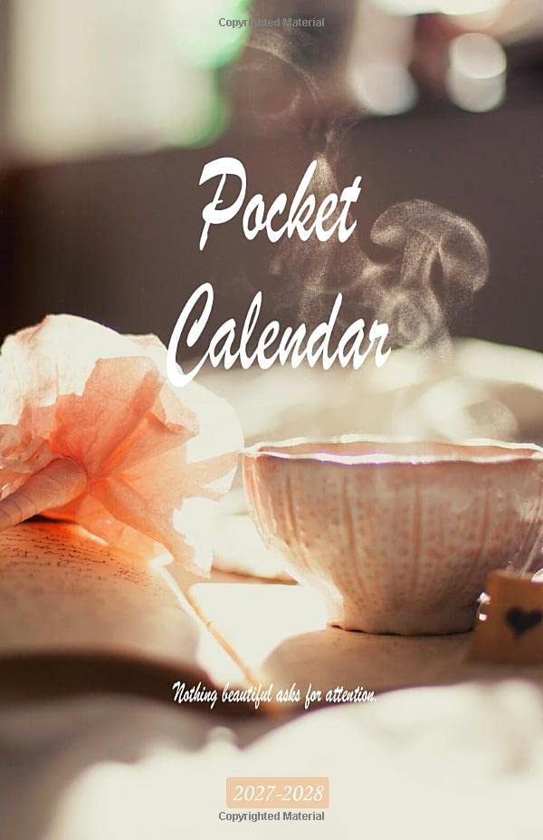 Pocket Calendar 2027-2028; Nothing beautiful asks for attention.: 2027-2028 School Planner Pocket Size to carry it everywhere you go; Motivation ... Summaries, Plans, Next Steps, Scheduling Business, Finance & Career