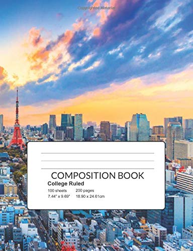 COMPOSITION BOOK: CITIES AROUND THE WORLD ; 200 PAGES COLLEGE RULED LINE PAPER FOR SCHOOL OFFICE HOME USE (LINE AND GRAPH, Band 1) Media & Communication