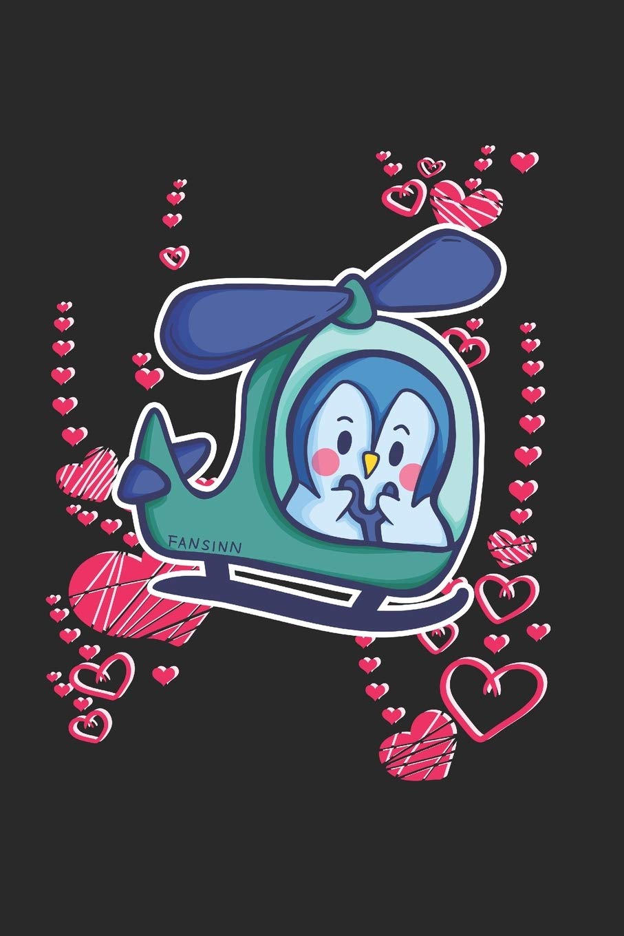 Funny Penguin Pilot Notebook: Graph Paper Journal 6x9 - 120 Pages Books