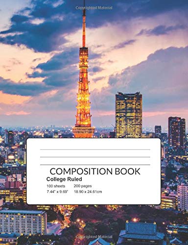 COMPOSITION BOOK: CITIES AROUND THE WORLD ; 200 PAGES COLLEGE RULED LINE PAPER FOR SCHOOL OFFICE HOME USE (LINE AND GRAPH, Band 1) Media & Communication