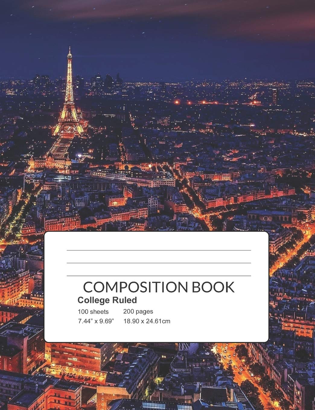 COMPOSITION BOOK: CITIES AROUND THE WORLD ; 200 PAGES COLLEGE RULED LINE PAPER FOR SCHOOL OFFICE HOME USE (LINE AND GRAPH, Band 1) Media & Communication