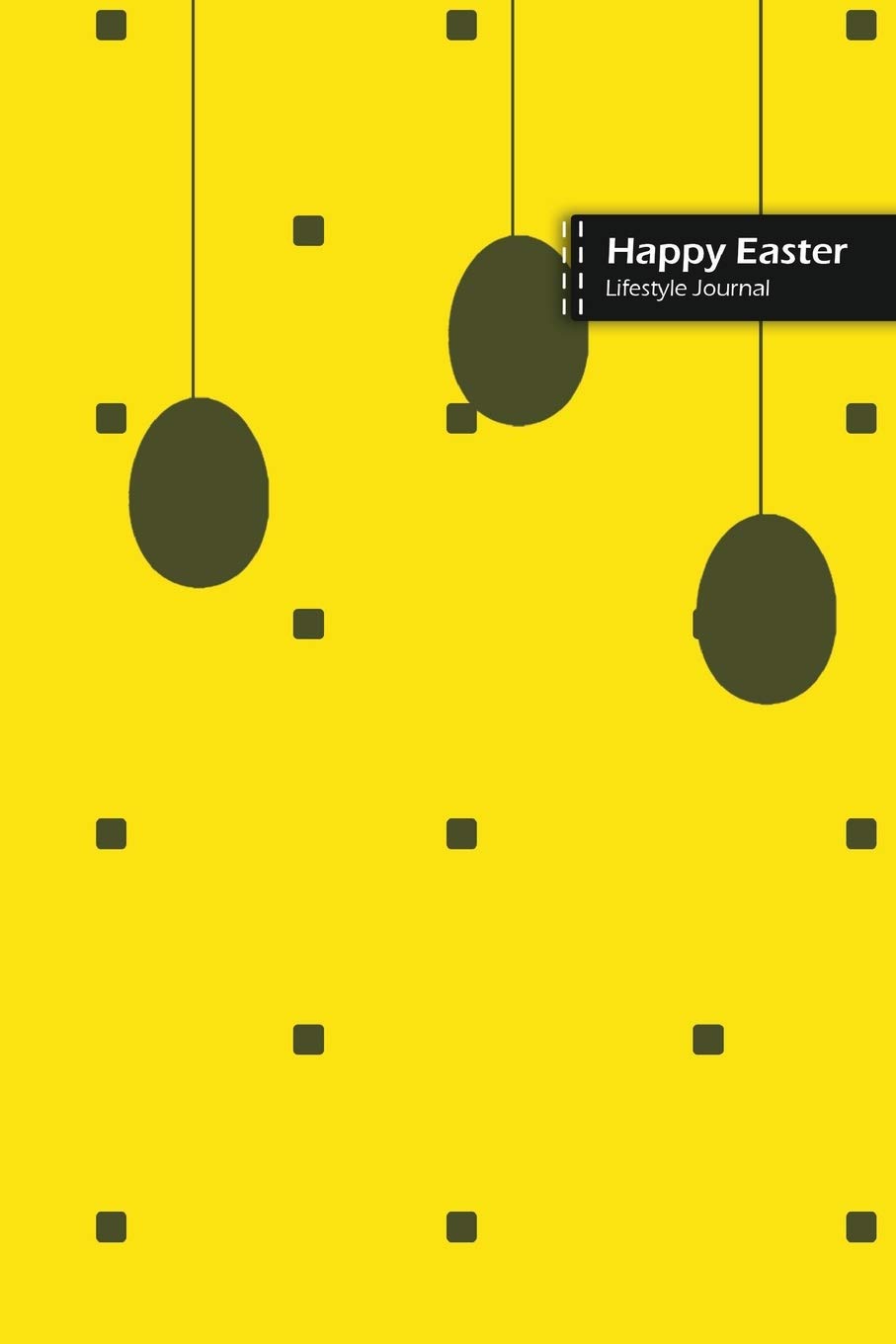 Happy Easter Lifestyle Journal, Blank Write-in Notebook, Dotted Lines, Wide Ruled, Size (A5) 6 x 9 In (Yellow) Hobbies & Crafts