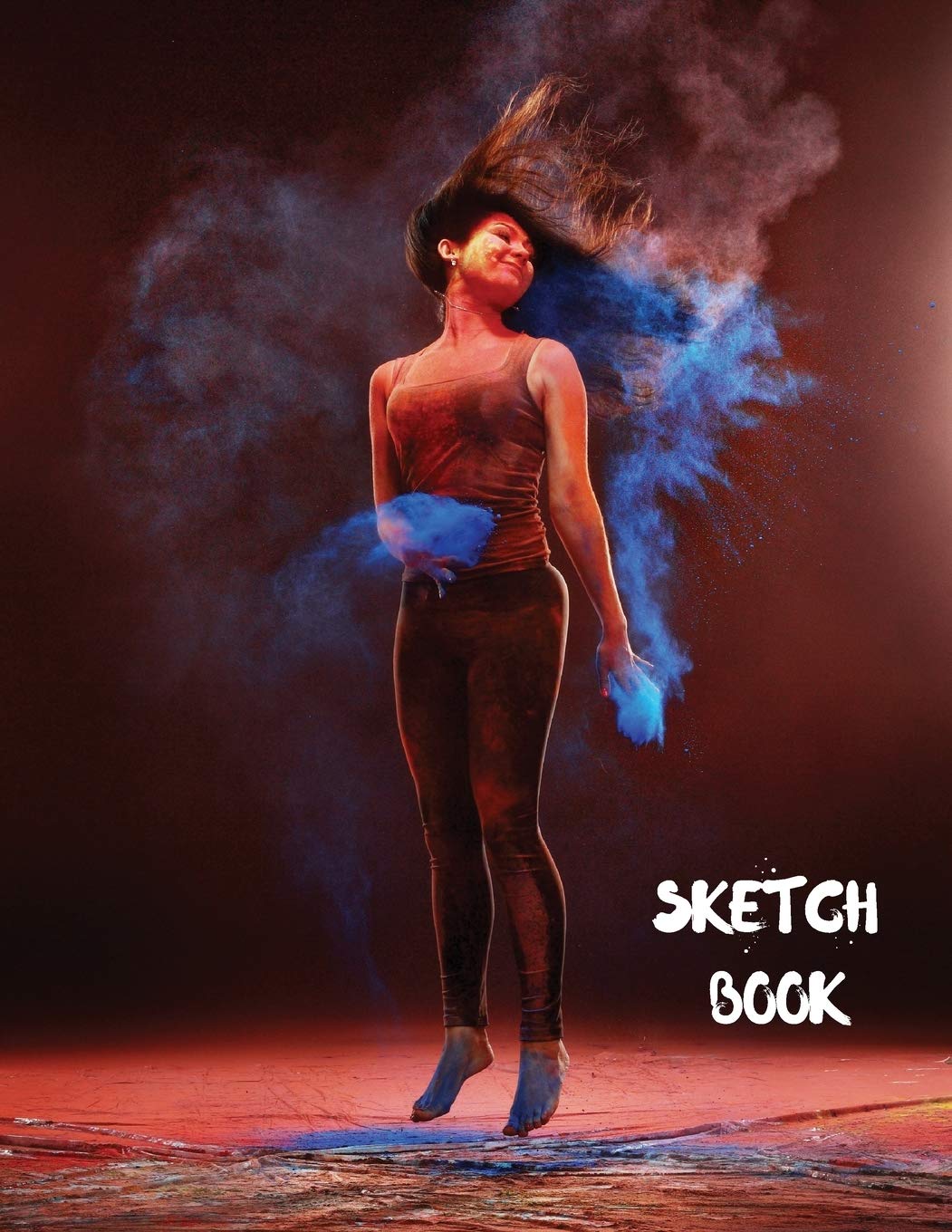 Sketch Book: Blank White 150 Pages with Colored Powder Explosion Cover - Perfect for Painting, Drawing, Writing, Sketching, and Doodling - Wide Pages Arts & Music