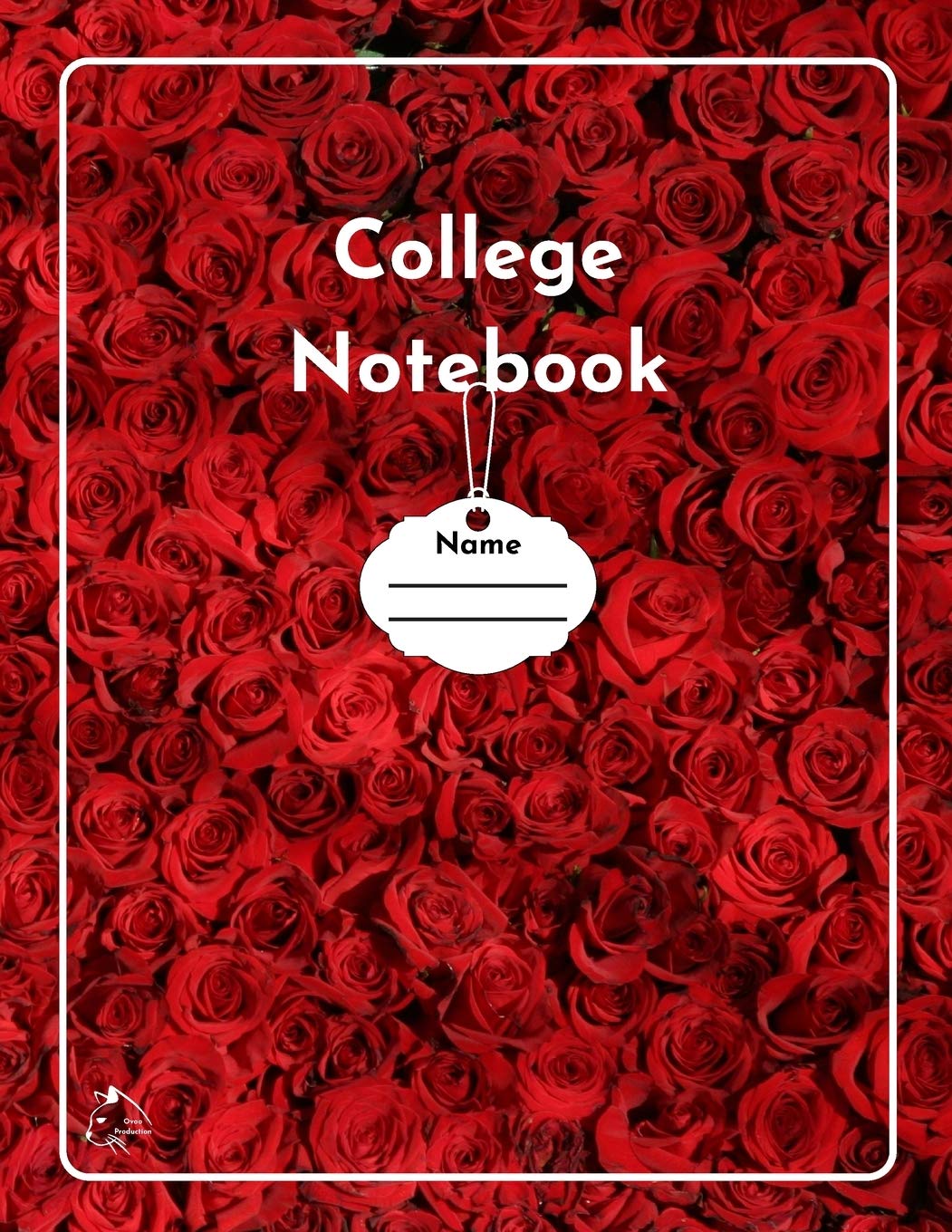 College Notebook: Student workbook Journal Diary Red roses bloom cover notepad by Raz McOvoo Mathematics