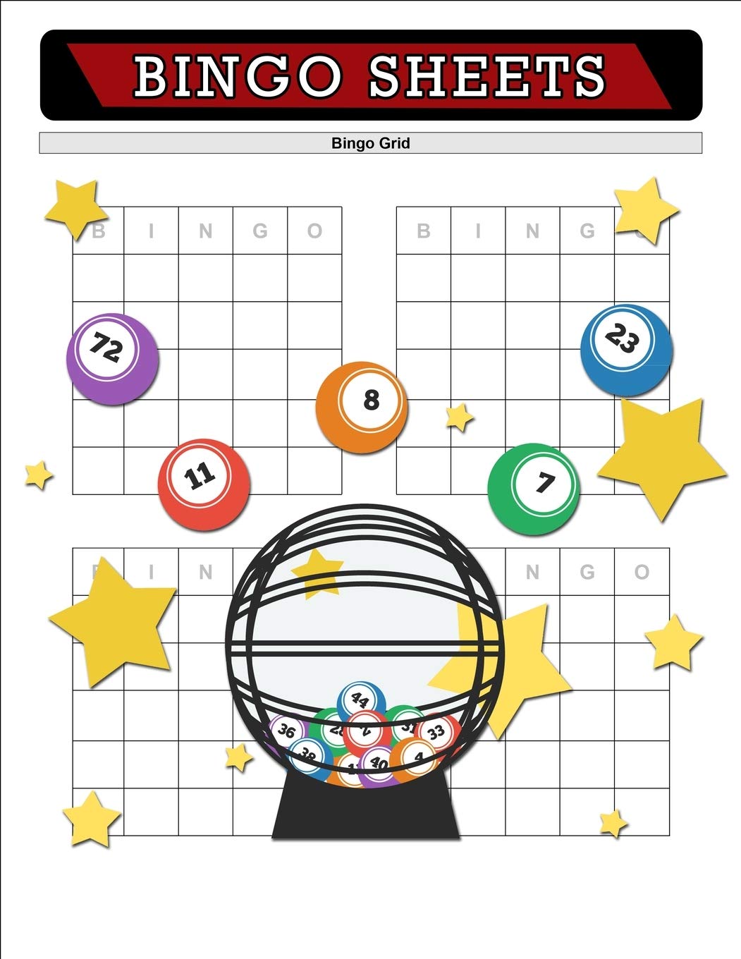 Bingo Sheets, Bingo Grid: Blank Bingo Grid Score Record, Bingo Game Record, Blank Bingo Cards, Bingo Supplies, 100 Sheets Leisure, Home & Garden
