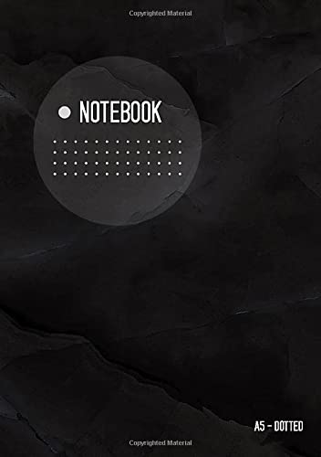 Dotted Notebook A5: Journal Notebook Marble Black, Light Circle Design, Blank, Dot Grid, Medium, Soft Cover, Numbered Pages, No Bleed (A5 Dotted Notebook Journals, Band 11) Film, Art & Culture