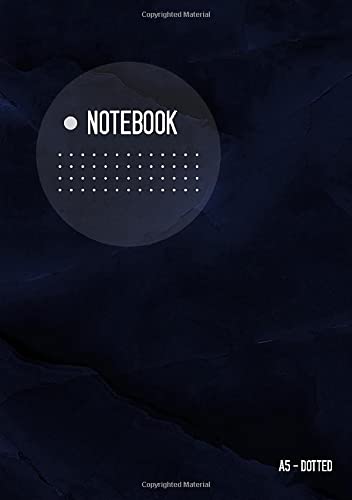 Dotted Notebook A5: Journal Notebook Marble Blue Black, Light Circle Design, Blank, Dot Grid, Mesium, Soft Cover, Numbered Pages, No Bleed (A5 Dotted Notebook Journals, Band 18) Film, Art & Culture