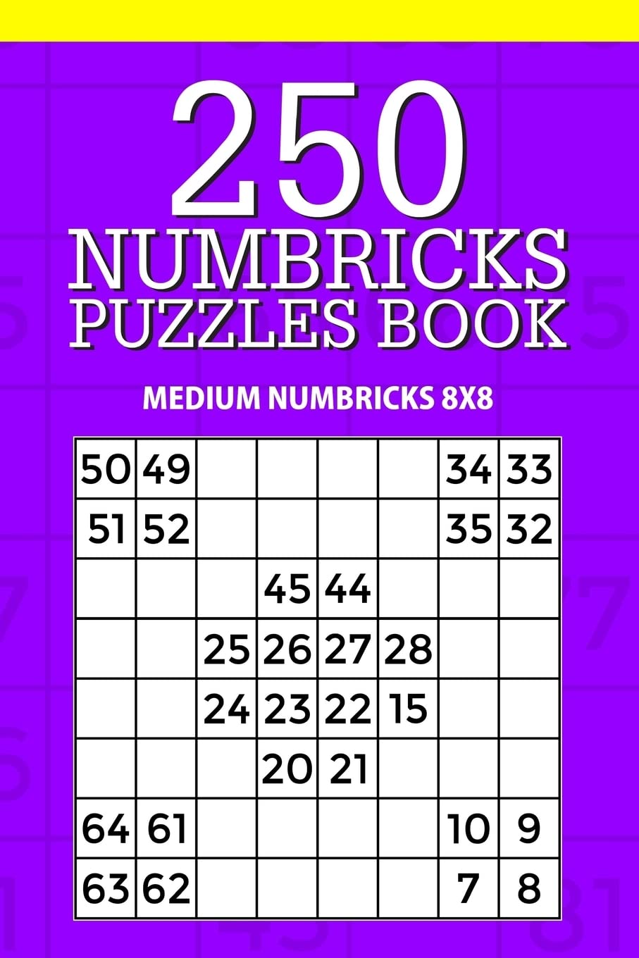 250 Numbricks Puzzle Book: Medium Numbricks 8x8 (Numbricks Collection, Band 24) Leisure & Fun