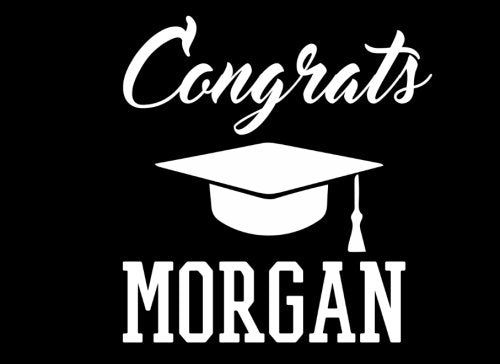 Congrats Morgan: Graduation Cap Guest Signing Book For Party, Personalized Gift. Graduate Advice or Autograph Book Lined. (Tassel Zone) Learning & Reference
