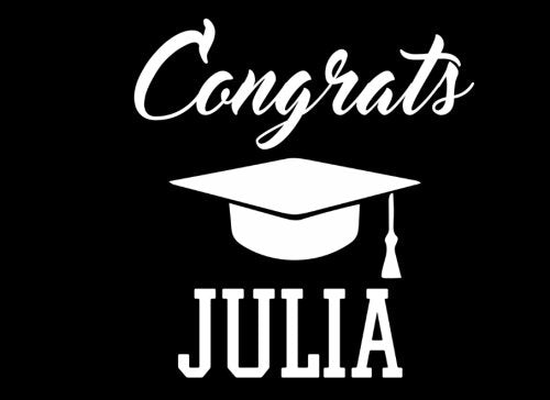 Congrats Julia: Graduation Cap Guest Signing Book For Party, Personalized Gift. Graduate Advice or Autograph Book Lined. (Tassel Zone) Learning & Reference