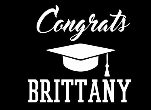 Congrats Brittany: Graduation Cap Guest Signing Book For Party, Personalized Gift. Graduate Advice or Autograph Book Lined. (Tassel Zone) Learning & Reference