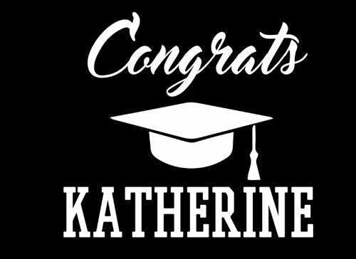 Congrats Katherine: Graduation Cap Guest Signing Book For Party, Personalized Gift. Graduate Advice or Autograph Book Lined. (Tassel Zone) Learning & Reference
