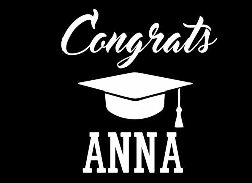 Congrats Anna: Graduation Cap Guest Signing Book For Party, Personalized Gift. Graduate Advice or Autograph Book Lined. (Tassel Zone) Learning & Reference