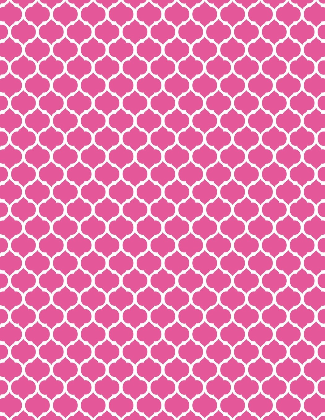 Moroccan Trellis - Fuchsia 101 - Lined Notebook With Margins 8.5x11: 101 Pages, 8.5 x 11, College Ruled, Journal, Soft Cover Study Guides