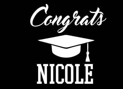 Congrats Nicole: Graduation Cap Guest Signing Book For Party, Personalized Gift. Graduate Advice or Autograph Book Lined. (Tassel Zone) Learning & Reference