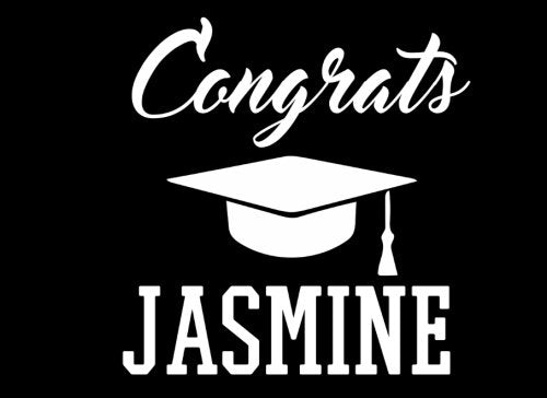 Congrats Jasmine: Graduation Cap Guest Signing Book For Party, Personalized Gift. Graduate Advice or Autograph Book Lined. (Tassel Zone) Learning & Reference