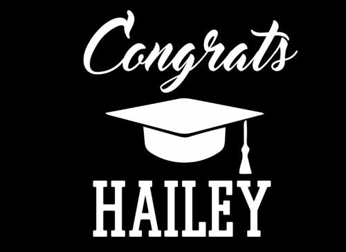 Congrats Hailey: Graduation Cap Guest Signing Book For Party, Personalized Gift. Graduate Advice or Autograph Book Lined. (Tassel Zone) Learning & Reference