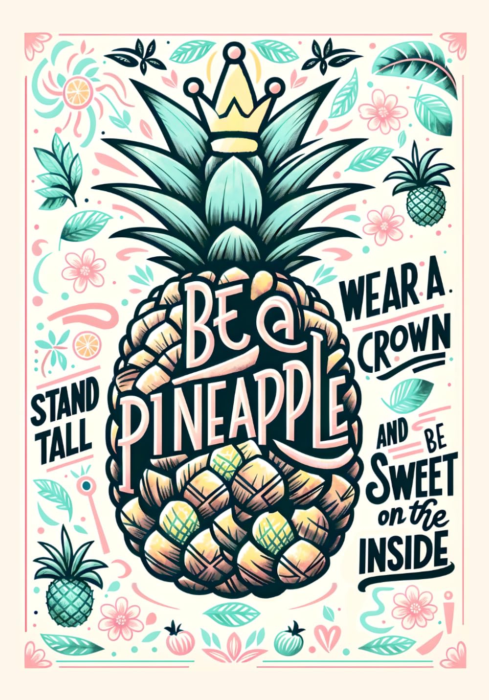 Be A Pineapple - Stand Tall, Wear A Crown and Be Sweet On the Inside Notebook Lifestyle