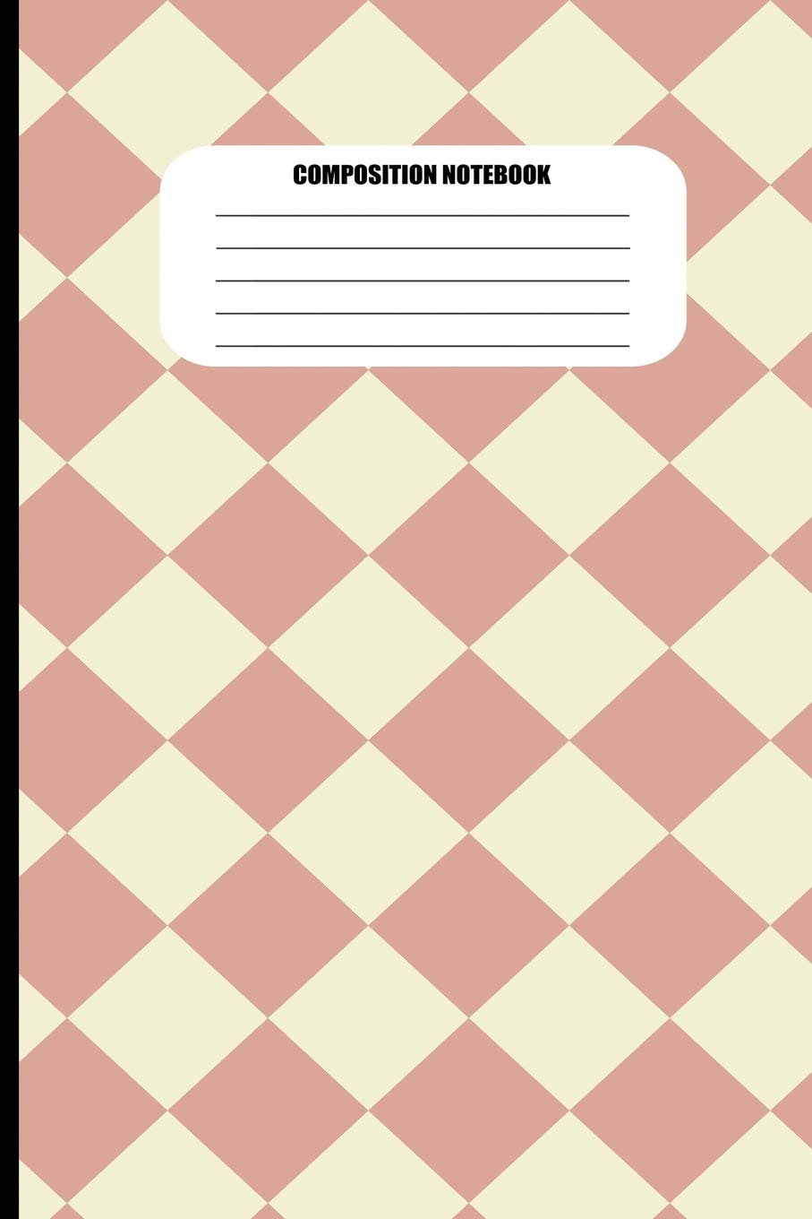 Composition Notebook: Cream and "Petite Orchid" Diamond Checker Pattern (100 Pages, College Ruled) Business, Finance & Career