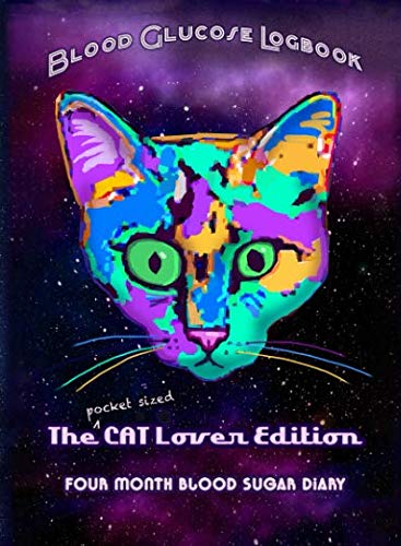 Blood Glucose Logbook: The pocket-sized CAT LOVER Edition, Four Month Blood Sugar Diary Health, Nutrition & Fitness