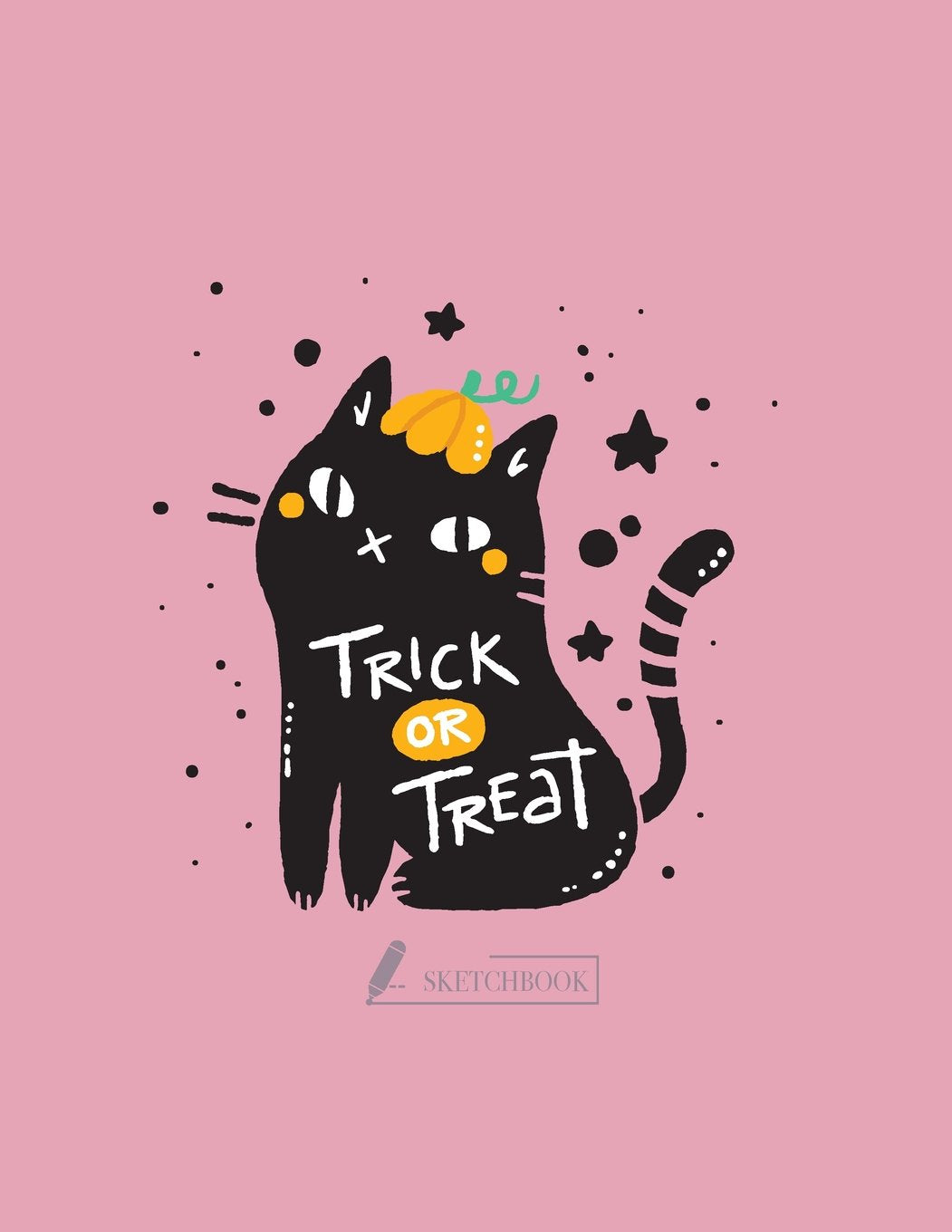 Sketch book: Trick or treat with cat cover (8.5 x 11) inches 110 pages, Blank Unlined Paper for Sketching, Drawing , Whiting , Journaling & Doodling ... large (8.5 x 11) inches, 110 pages, Band 8) Learning & Reference