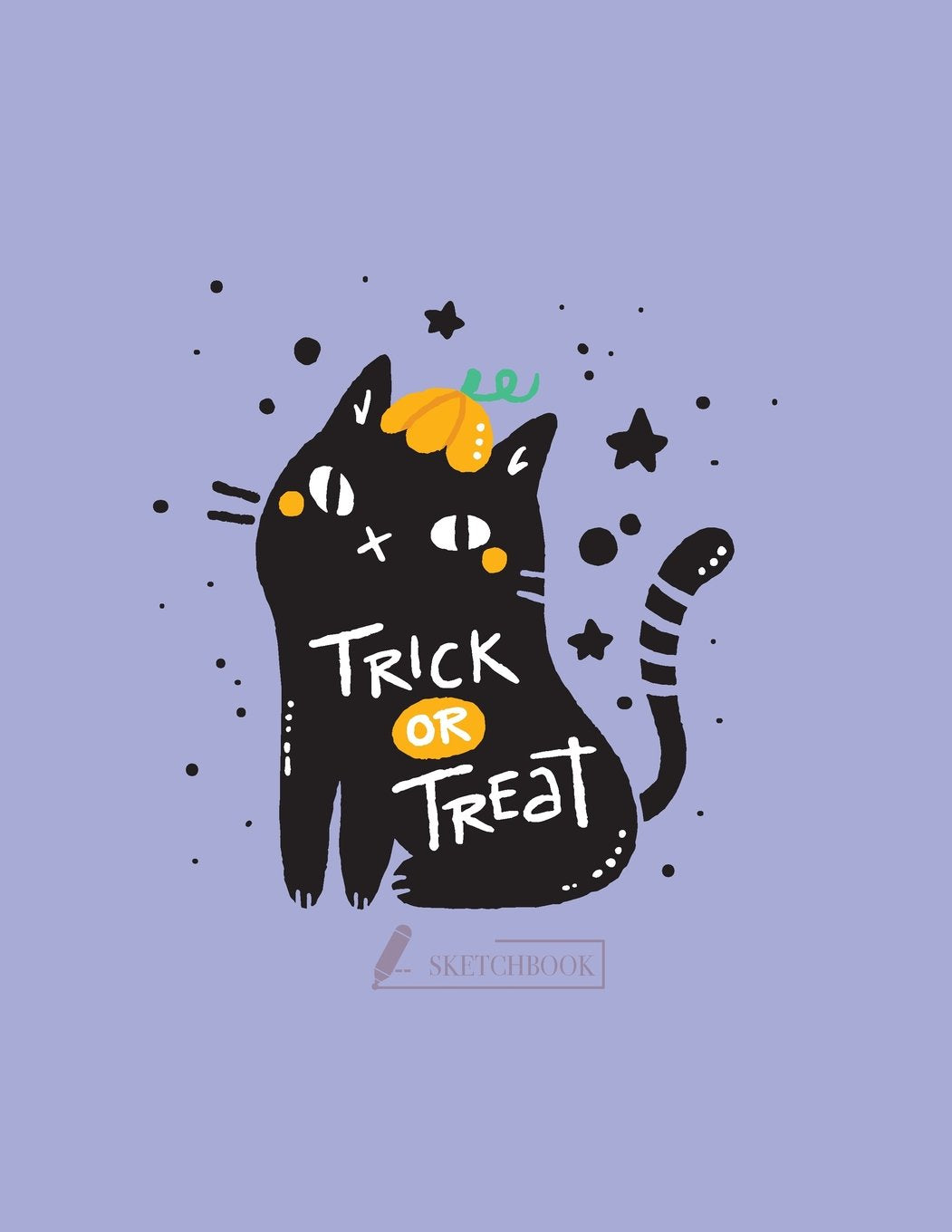 Sketch book: Trick or treat with cat cover (8.5 x 11) inches 110 pages, Blank Unlined Paper for Sketching, Drawing , Whiting , Journaling & Doodling ... large (8.5 x 11) inches, 110 pages, Band 9) Learning & Reference