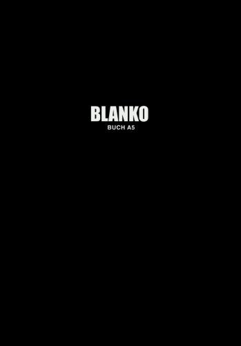 Blanko Buch A5: Notizbuch | Zeichenbuch | Skizzenbuch | schwarz | gebunden | 110 Seiten | cremefarbenes Papier | Softcover book