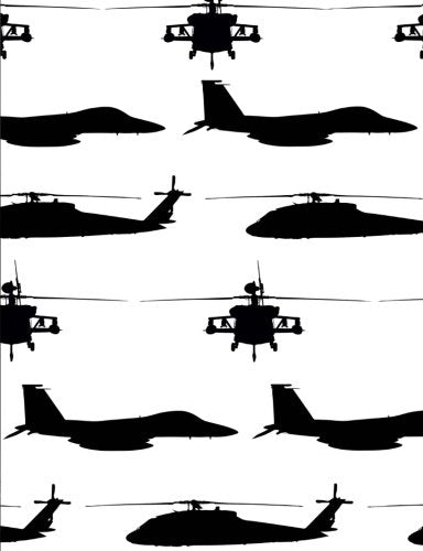 Composition Jet Helicopter Notebook College Ruled Journal: (150 pages/ 75 sheets) (7.44 x 9.69) Books
