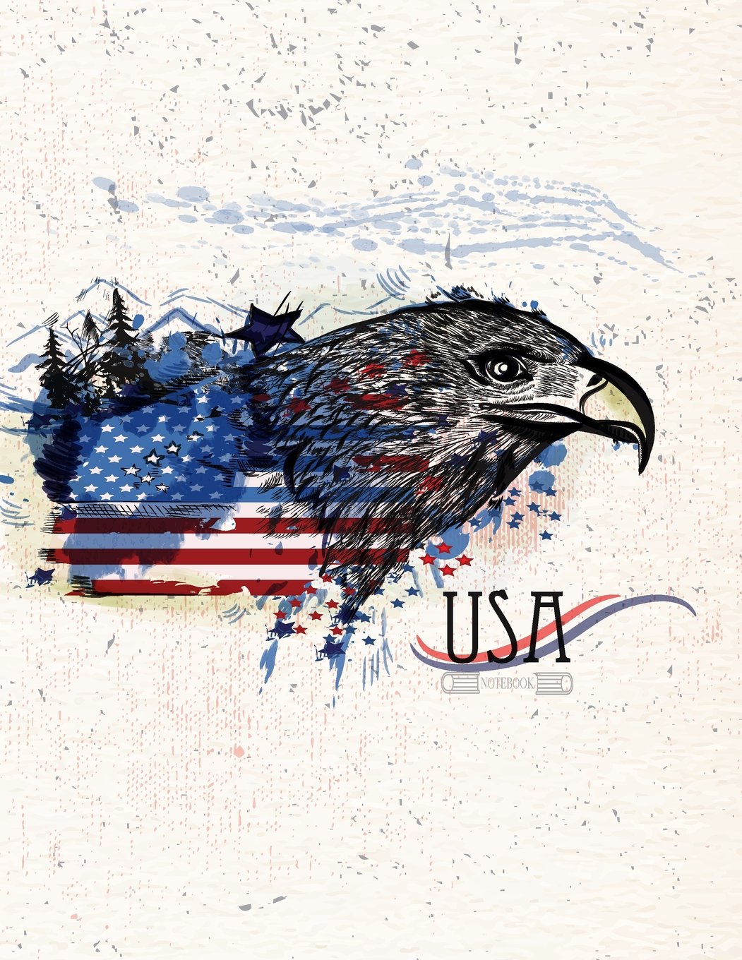 Notebook: USA eagle cover and Dot pages, Extra large (8.5 x 11) inches, 110 pages, notebooks and journals (USA eagle notebook,with Dot pages, Extra large (8.5 x 11) inches, 110 pages, Band 9) Film, Art & Culture