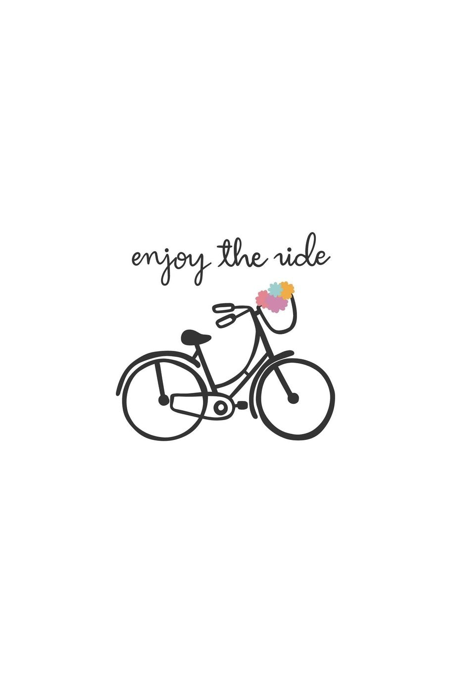 Enjoy the Ride: 150 Lined Journal Pages Planner Diary Notebook with Bicycle Cycling Illustration on the Cover Books
