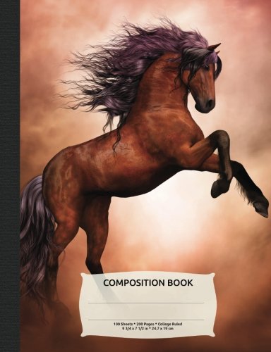 Majestic Horse Composition Notebook, College Ruled: Lined Student Exercise Book Books