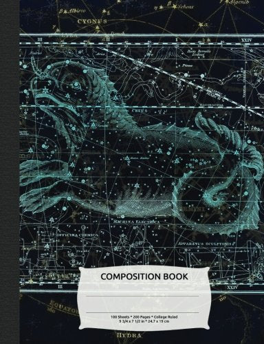 Outer Space Constellation Cetus Sea Monster Composition Book, College Ruled: Composition Book, Lined Student Exercise Book 200 pages (Night Sky Astronomy Series) Books
