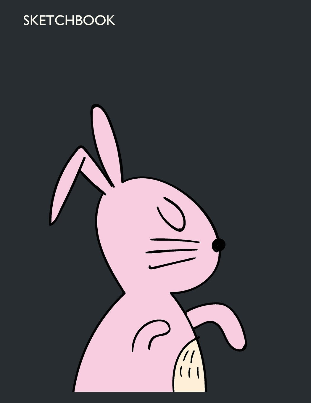 sketchbook: Cute bunny on black cover (8.5 x 11) inches 110 pages, Blank Unlined Paper for Sketching, Drawing , Whiting , Journaling & Doodling (Cute bunny on black sketchbook, Band 3) Mathematics