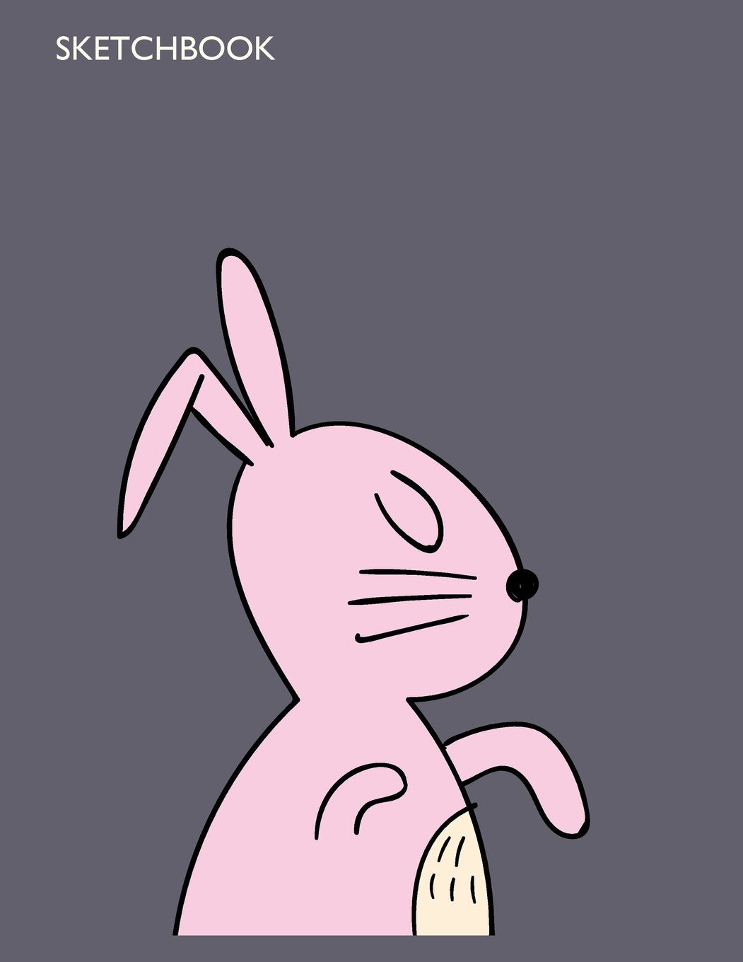 sketchbook: Cute bunny on purple cover (8.5 x 11) inches 110 pages, Blank Unlined Paper for Sketching, Drawing , Whiting , Journaling & Doodling (Cute bunny on purple sketchbook, Band 3) Mathematics