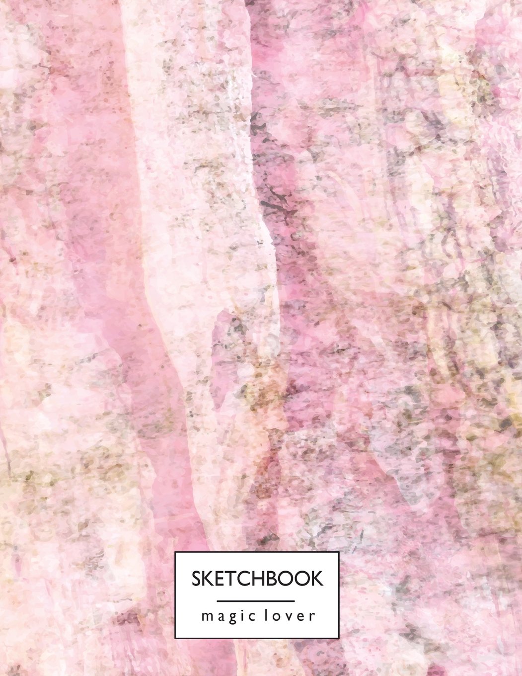 sketchbook magic lover: Marble on pink cover (8.5 x 11) inches 110 pages, Blank Unlined Paper for Sketching, Drawing , Whiting , Journaling & Doodling (Marble on pink sketchbook, Band 1) Film, Art & Culture
