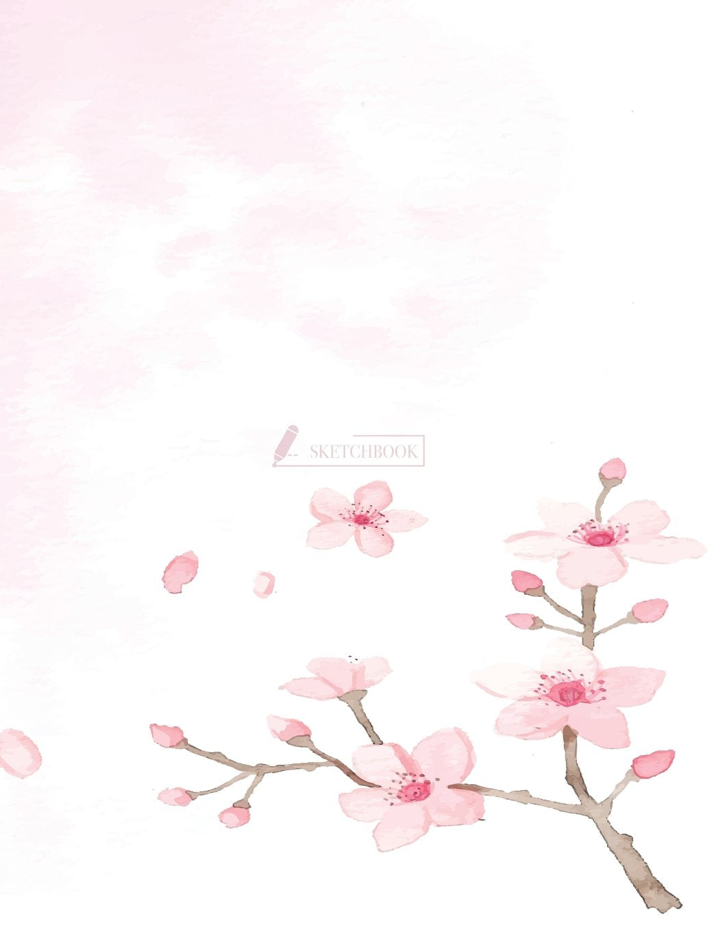 Sketch book: Cherry blossom cover (8.5 x 11) inches 110 pages, Blank Unlined Paper for Sketching, Drawing , Whiting , Journaling & Doodling (Cherry ... large (8.5 x 11) inches, 110 pages, Band 1) Film, Art & Culture