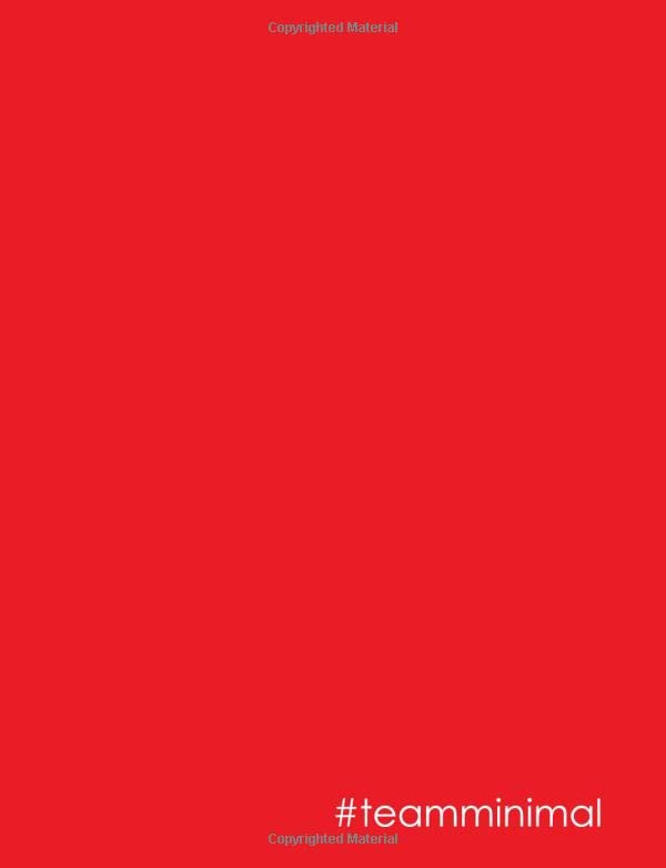 teamminimal: 130 Page Dot Grid Book Red (Dot Grid Minimalist Journals, Band 3) Film, Art & Culture