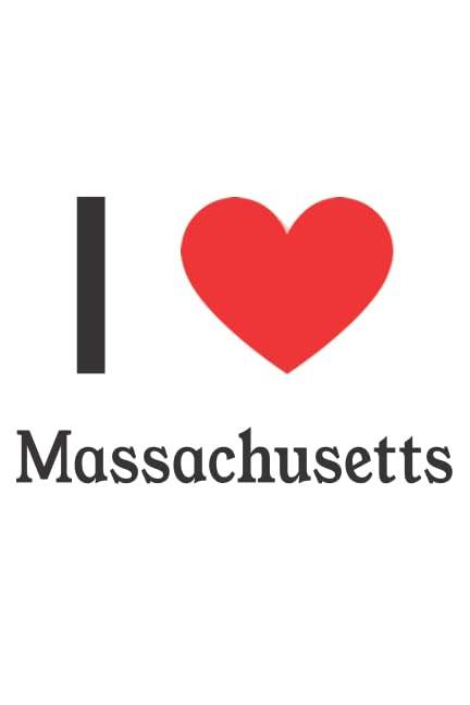 I Love Massachusetts: Massachusetts Designer Notebook Hobbies & Crafts