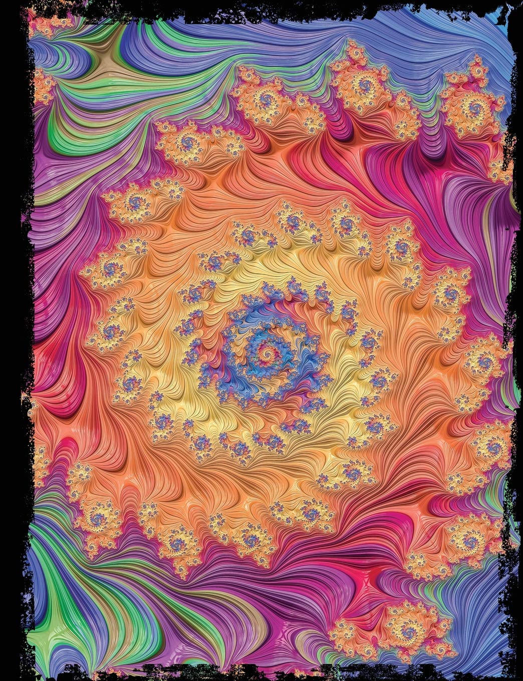 Composition Notebook - College Ruled, 100 Sheets: Mandelbrot Set Fractal Spirals (200 Pages, 7.5" x 9.75") book