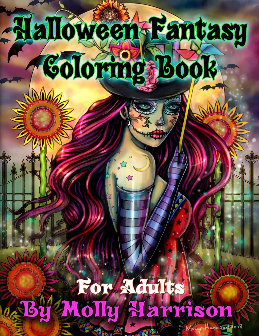 Halloween Fantasy Coloring Book For Adults: Featuring 26 Halloween Illustrations, Witches, Vampires, Autumn Fairies, and More! Manga